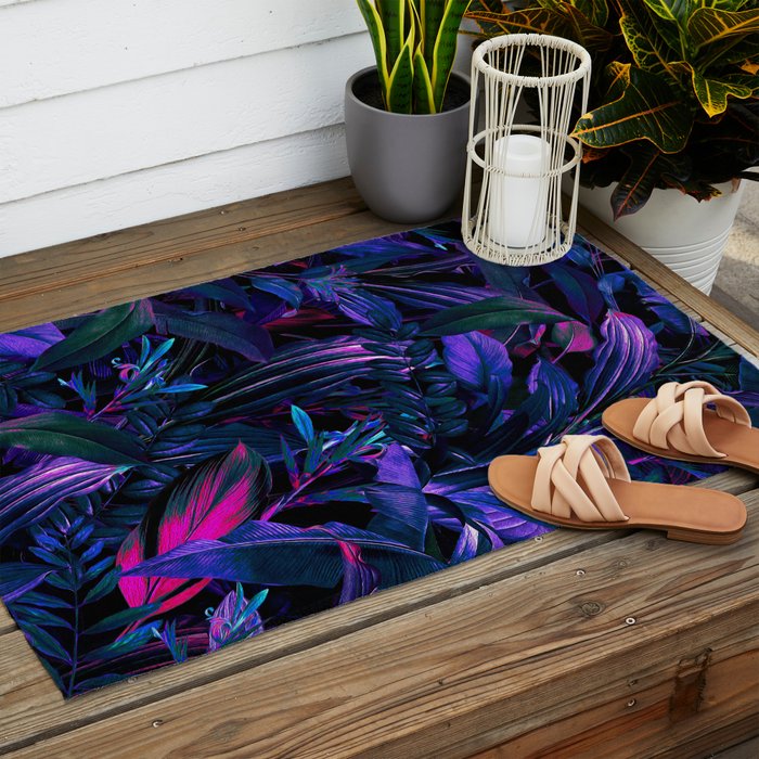 Future Garden Tropical Night Outdoor Rug Gallery Image 2