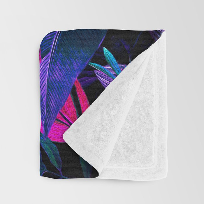Future Garden Tropical Night Throw Blanket Gallery Image 3