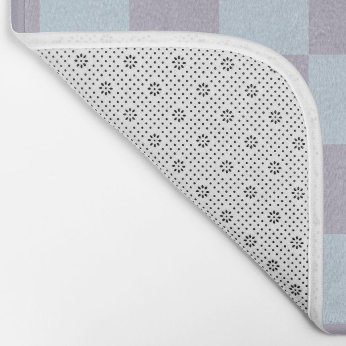 Soft Sky x Powdered Lavender Mixed Checker Bath Mat Gallery Image 2