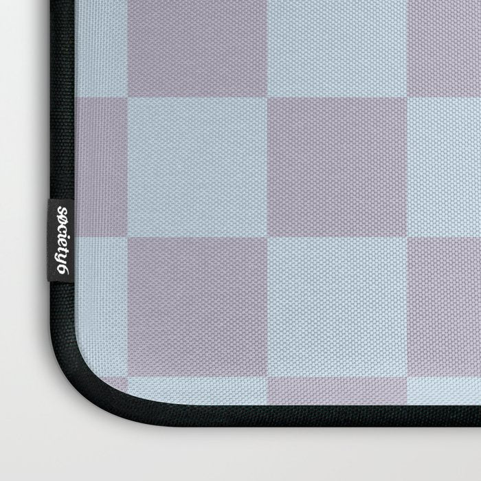 Soft Sky x Powdered Lavender Mixed Checker Laptop Sleeve Gallery Image 3