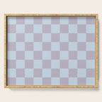 Soft Sky x Powdered Lavender Mixed Checker Serving Tray Gallery Image 1