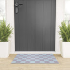 Soft Sky x Powdered Lavender Mixed Checker Welcome Mat Gallery Image 3