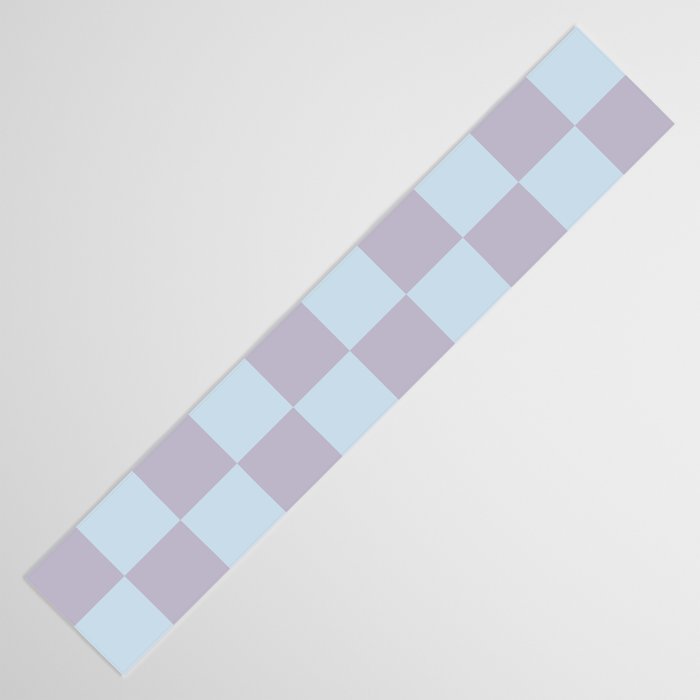 Soft Sky x Powdered Lavender Mixed Checker Table Runner Gallery Image 3