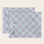 Soft Sky x Powdered Lavender Mixed Checker Placemat Gallery Image 1