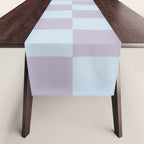 Soft Sky x Powdered Lavender Mixed Checker Table Runner Gallery Image 1
