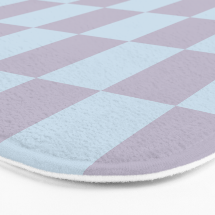 Soft Sky x Powdered Lavender Mixed Checker Bath Mat Gallery Image 3