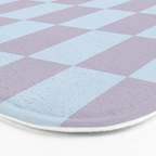 Soft Sky x Powdered Lavender Mixed Checker Bath Mat Gallery Image 3