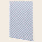 Soft Sky x Powdered Lavender Mixed Checker Wallpaper Gallery Image 2