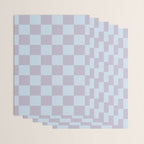 Soft Sky x Powdered Lavender Mixed Checker Wrapping Paper Gallery Image 3