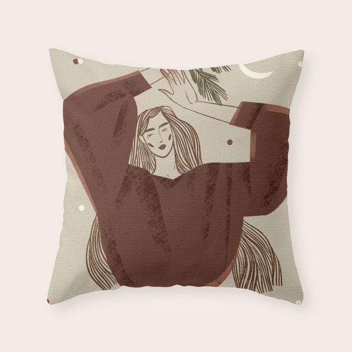  fragile woman dancing Christmas Throw Pillow Gallery Image 6