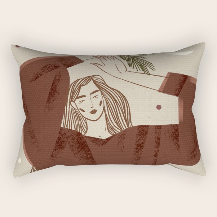  fragile woman dancing Christmas Rectangular Pillow Gallery Image 1