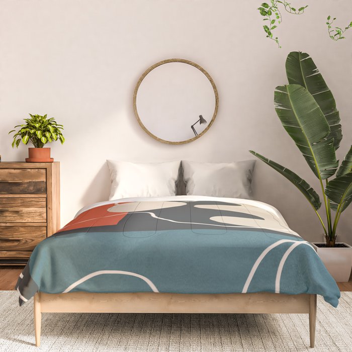 Minimal Colorful Abstract Shapes 8 Comforter Gallery Image 3