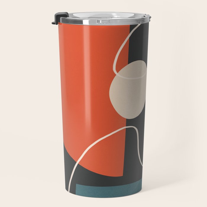 Minimal Colorful Abstract Shapes 8 Travel Mug Gallery Image 3