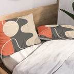Minimal Colorful Abstract Shapes 8 Pillow Sham Gallery Image 2