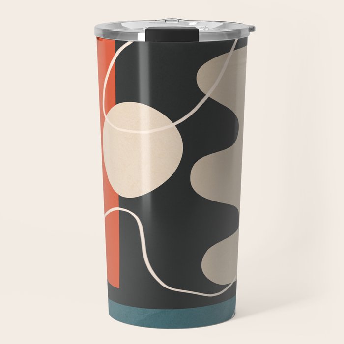 Minimal Colorful Abstract Shapes 8 Travel Mug Gallery Image 1
