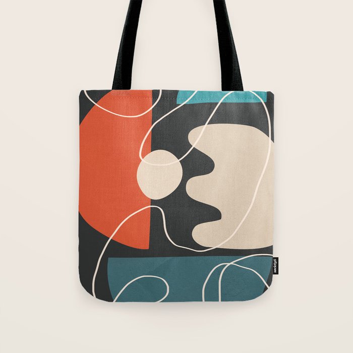Minimal Colorful Abstract Shapes 8 Tote Bag Gallery Image 1
