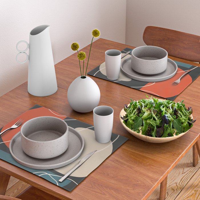 Minimal Colorful Abstract Shapes 8 Placemat Gallery Image 2