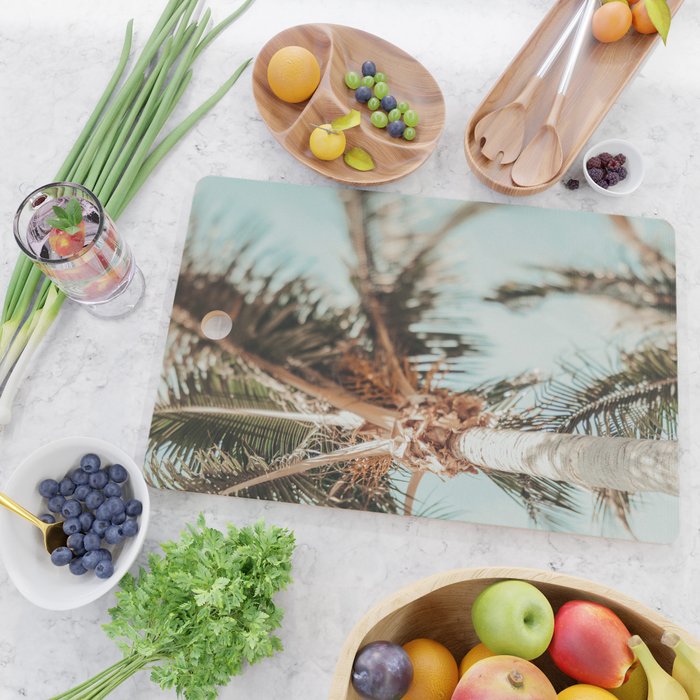 Coastal Palm Trees Cutting Board Gallery Image 2