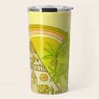 a frame simple living // banana pancakes // retro surf art by surfy birdy Travel Mug Gallery Image 1