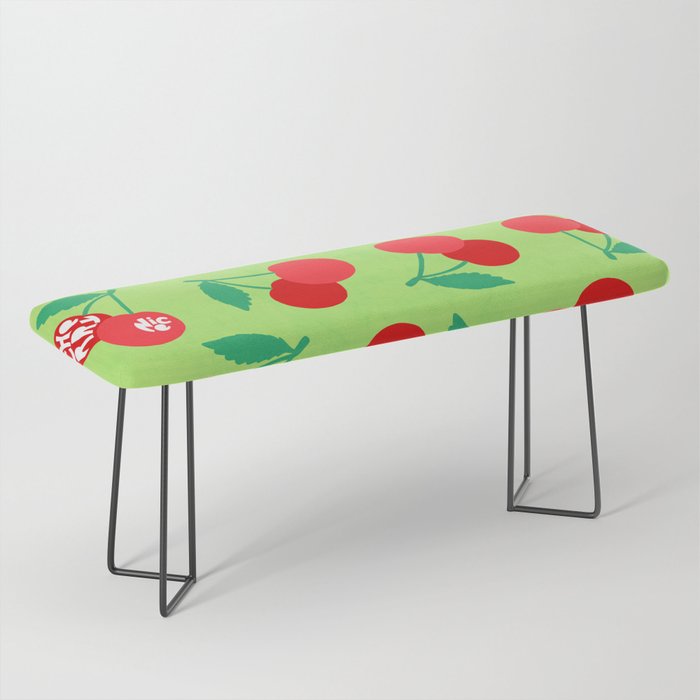 Big fruit Cherry duo with fun pun 'Cherry Nice'  Bench Gallery Image 1
