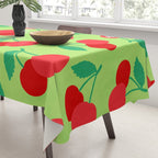 Big fruit Cherry duo with fun pun 'Cherry Nice'  Tablecloth Gallery Image 3