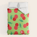 Big fruit Cherry duo with fun pun 'Cherry Nice'  Duvet Cover Gallery Image 6