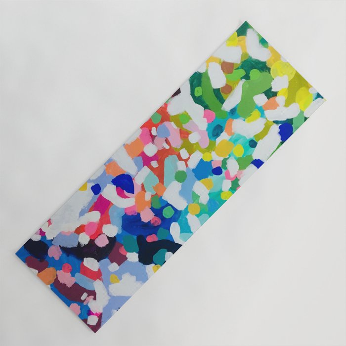 Rainbow Kaleidoscope by Ejaaz Haniff Colorful Art Abstract Painting Acrylic Painting Fun Shapes Pattern Yoga Mat Gallery Image 1