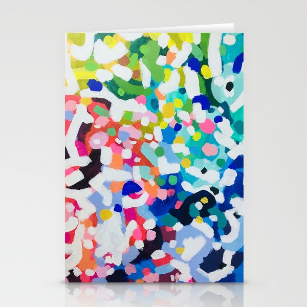 Rainbow Kaleidoscope by Ejaaz Haniff Colorful Art Abstract Painting Acrylic Painting Fun Shapes Pattern Stationery Card Gallery Image 2