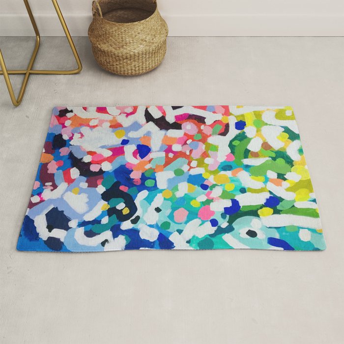 Rainbow Kaleidoscope by Ejaaz Haniff Colorful Art Abstract Painting Acrylic Painting Fun Shapes Pattern Rug Gallery Image 1