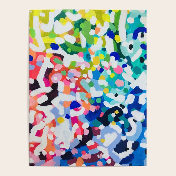Rainbow Kaleidoscope by Ejaaz Haniff Colorful Art Abstract Painting Acrylic Painting Fun Shapes Pattern Poster Gallery Image 4