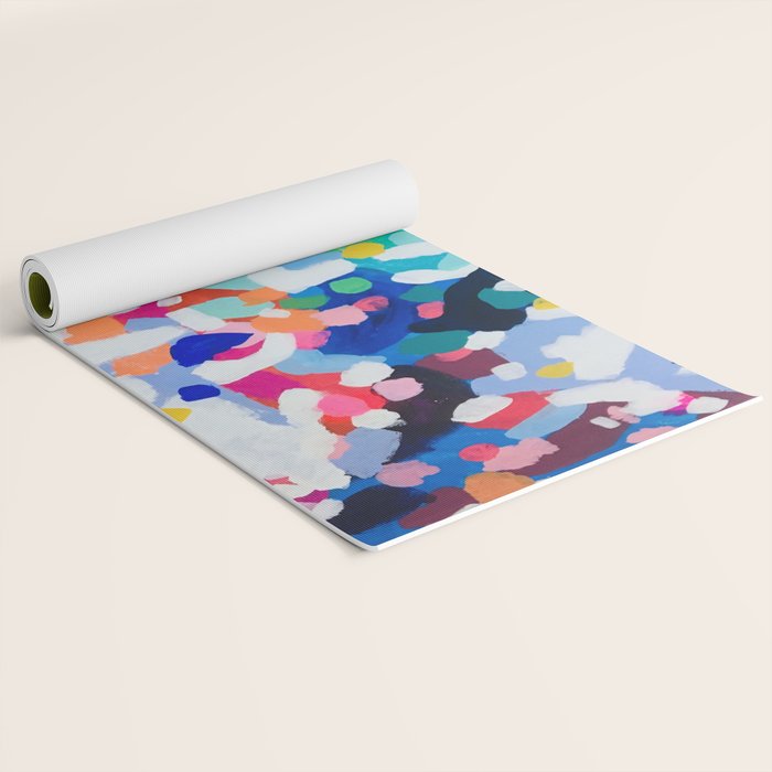 Rainbow Kaleidoscope by Ejaaz Haniff Colorful Art Abstract Painting Acrylic Painting Fun Shapes Pattern Yoga Mat Gallery Image 2
