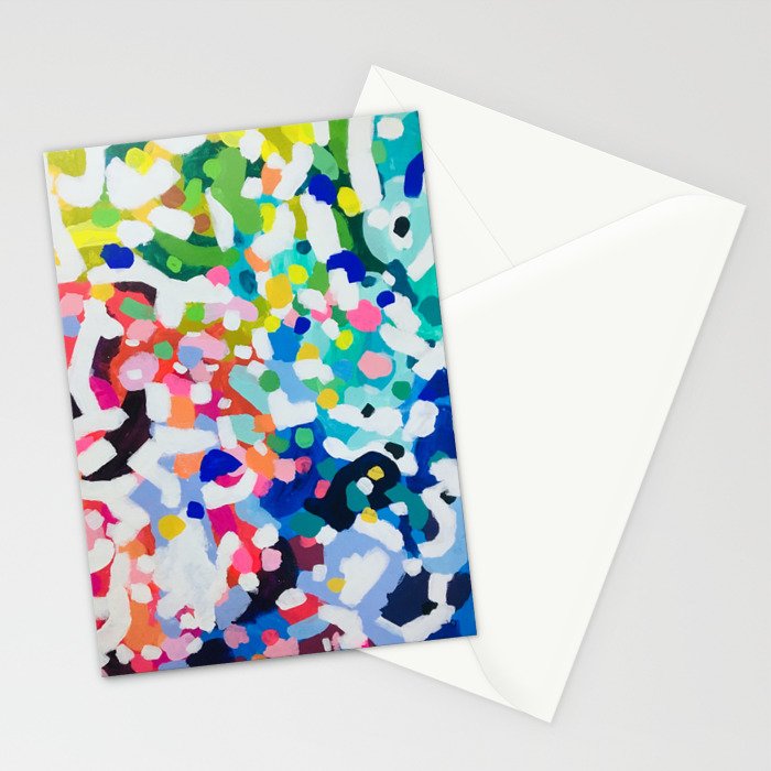 Rainbow Kaleidoscope by Ejaaz Haniff Colorful Art Abstract Painting Acrylic Painting Fun Shapes Pattern Stationery Card Gallery Image 2