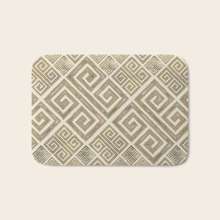 Greek Meander Pattern - Greek Key Ornament Bath Mat Gallery Image 1