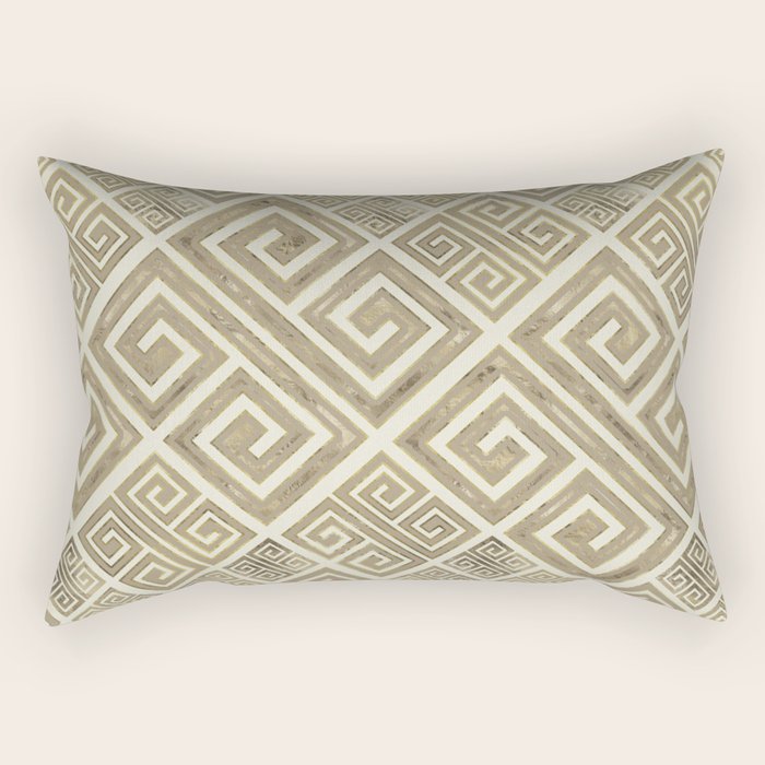 Greek Meander Pattern - Greek Key Ornament Rectangular Pillow Gallery Image 2