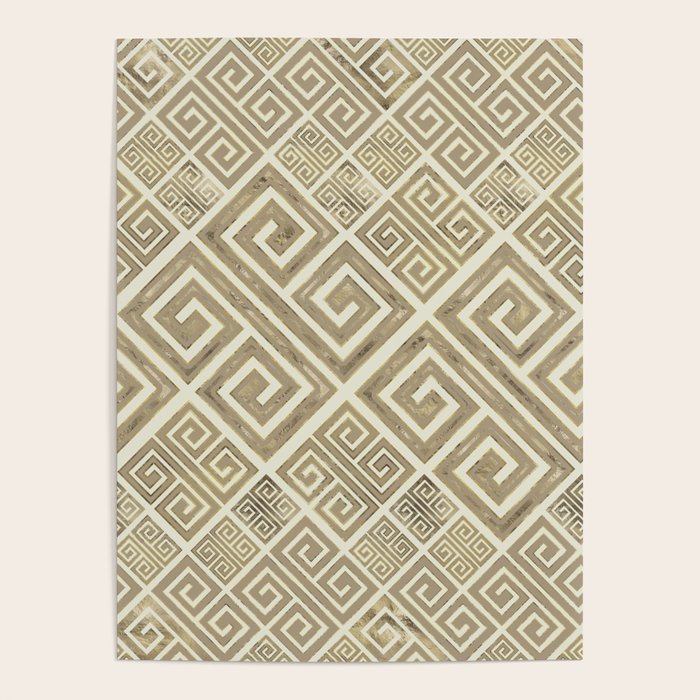 Greek Meander Pattern - Greek Key Ornament Poster Gallery Image 4