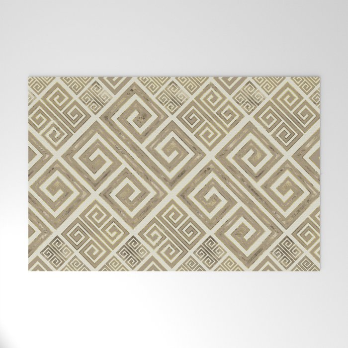 Greek Meander Pattern - Greek Key Ornament Welcome Mat Gallery Image 1