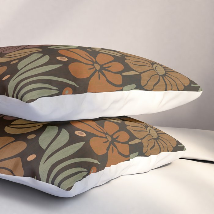 Eternal Summer Block Print Countryside Vibes Flower Garden Marigold Pillow Sham Gallery Image 3