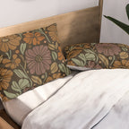 Eternal Summer Block Print Countryside Vibes Flower Garden Marigold Pillow Sham Gallery Image 2