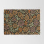 Eternal Summer Block Print Countryside Vibes Flower Garden Marigold Rug Gallery Image 2