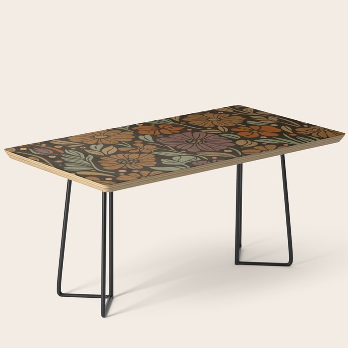 Eternal Summer Block Print Countryside Vibes Flower Garden Marigold Coffee Table Gallery Image 1