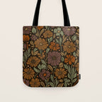 Eternal Summer Block Print Countryside Vibes Flower Garden Marigold Tote Bag Gallery Image 1