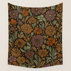 Eternal Summer Block Print Countryside Vibes Flower Garden Marigold Wall Tapestry Gallery Image 4