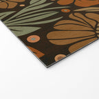 Eternal Summer Block Print Countryside Vibes Flower Garden Marigold Welcome Mat Gallery Image 2