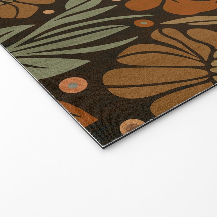 Eternal Summer Block Print Countryside Vibes Flower Garden Marigold Welcome Mat Gallery Image 2