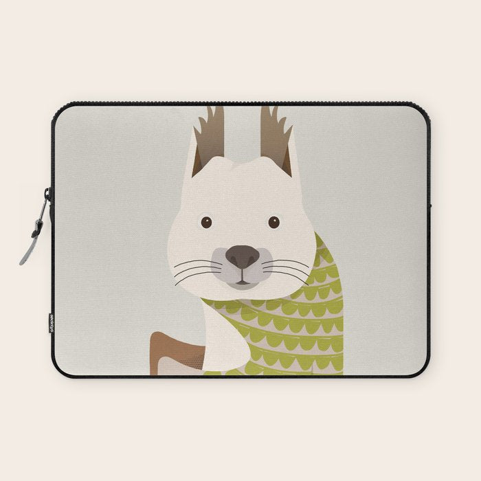 Whimsical Red Squirrel Laptop Sleeve Gallery Image 1