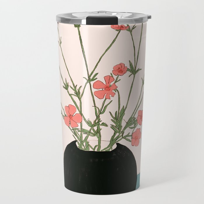 Blooming Wildflowers Rose Travel Mug Gallery Image 1