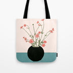 Blooming Wildflowers Rose Tote Bag Gallery Image 1