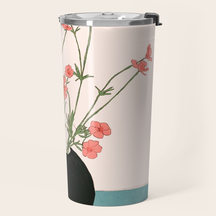 Blooming Wildflowers Rose Travel Mug Gallery Image 2