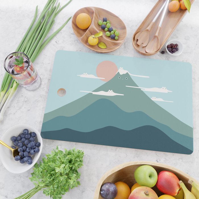 Cat Landscape 72B Cutting Board Gallery Image 2