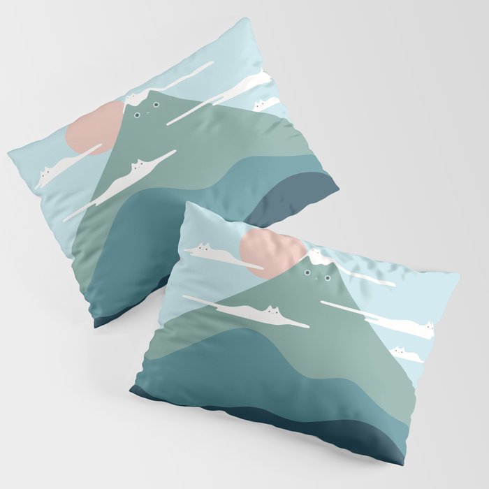 Cat Landscape 72B Pillow Sham Gallery Image 3